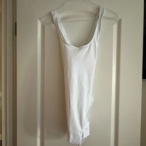 Andie White Ribbed One Piece Swimsuit